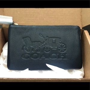 Coach Navy Wristlet Style Wallet